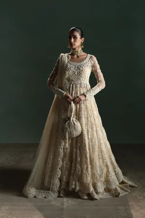 Ivory Nikah Bridal Peshwas Set (d-02) By Ammara Khan