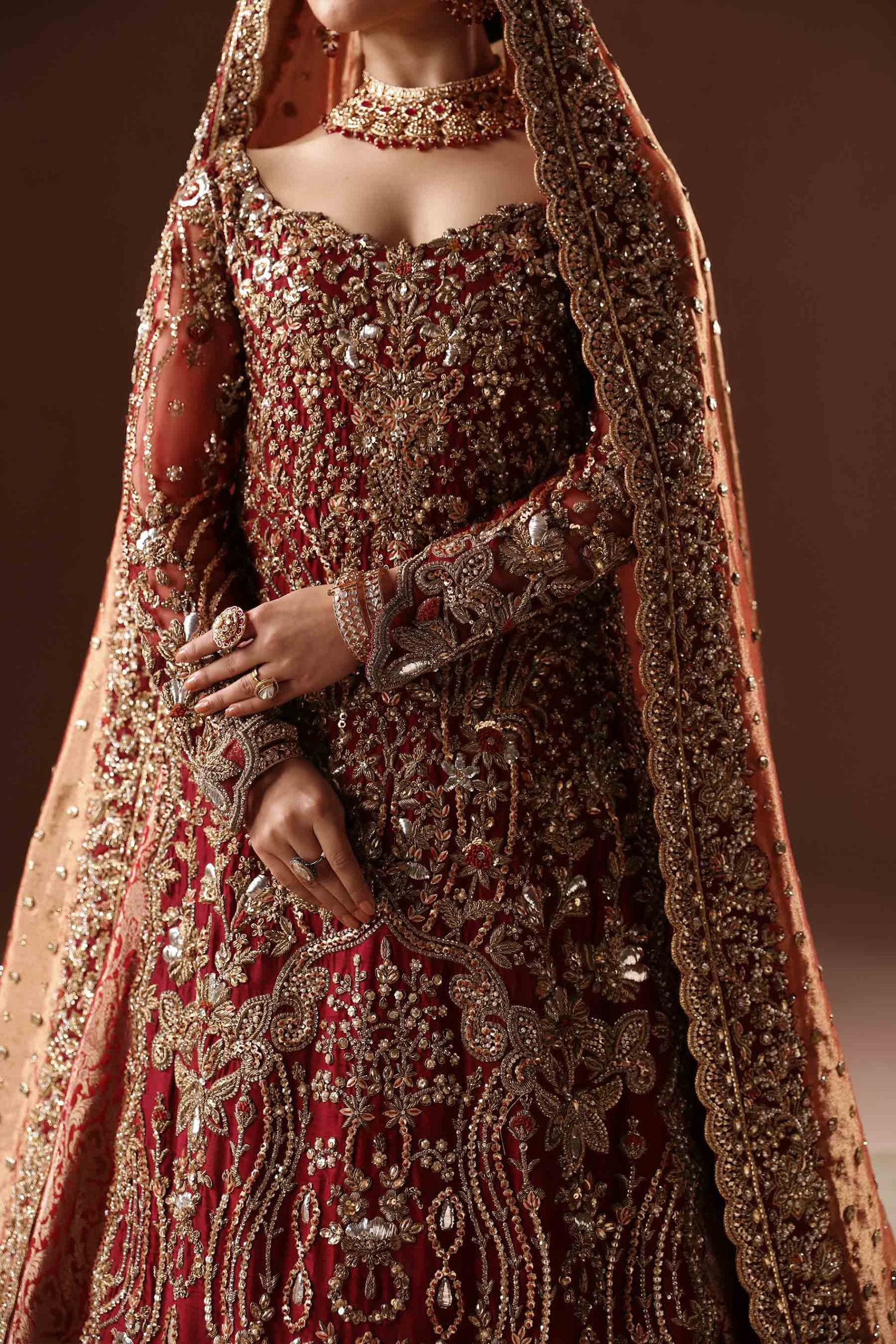Grand Malika Farshi Bridal Lehnga (br-07) By Ammara Khan - Image 3