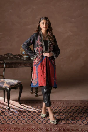 Cosmopolitan Jacket Co-ord Print Set (d-05) By Ammara Khan