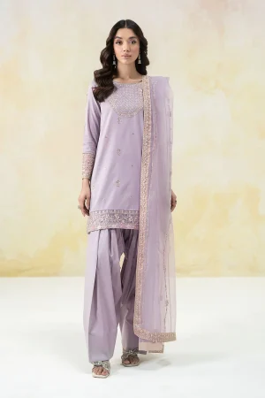 3 Piece Embroidered Dobby Lawn Suit DW EF25 58