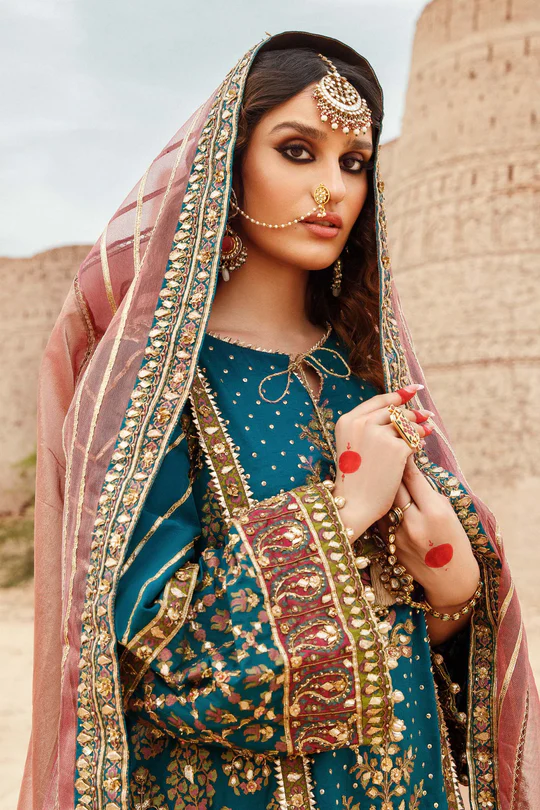 Maria B Couture Blue MC 705 - Image 2