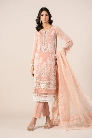 3 Piece Embroidered Chiffon Suit SF EF25 34 By Maria B