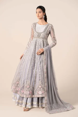 3 Piece Embroidered Organza Suit SF EF25 43 By Maria B