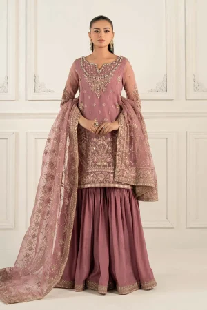 3 Piece Embroidered Organza Suit  SF EF25 53