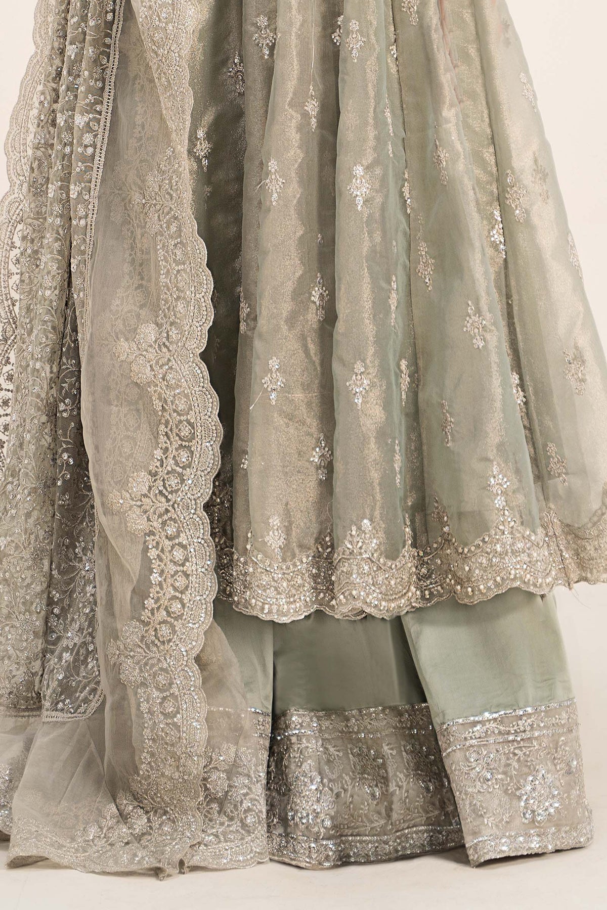 3 Piece Embroidered Tissue Suit SF W24 03 By Maria B - Image 5