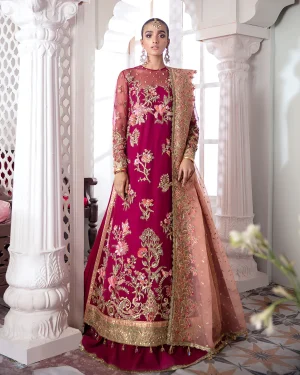 Chameli Embroidered Net 3 piece Suit Ws 10 By Gulaal