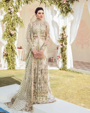 Cher Embroidered Net 3 Piece Suit Ws 04 By Gulaal
