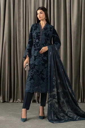 3 Piece Embroidered Velvet Suit WLS 1310 By Maria B