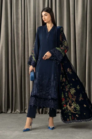 3 Piece Embroidered Twill Linen Suit WLS 1312 By Maria B