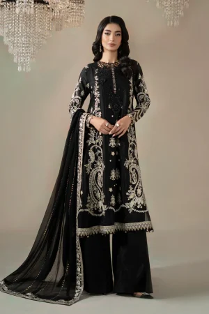 3 Piece Embroidered Raw Silk Suit WFS 09 03 By Maria B
