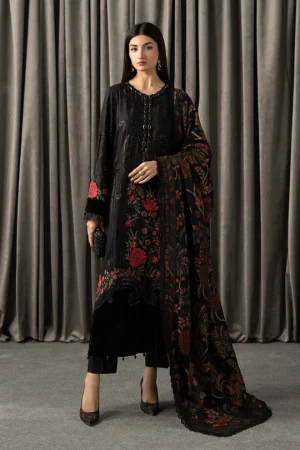 3 Piece Embroidered Linen Suit WLS 1309 By Maria B