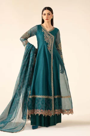 3 Piece Embroidered Cotton Net Suit DW W24 04R1 By Maria B