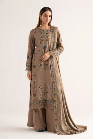 3 Piece Embroidered Linen Suit DW W25 02 By Maria B