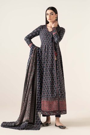 3 Piece Embroidered Linen Suit DW W25 21 By Maria B