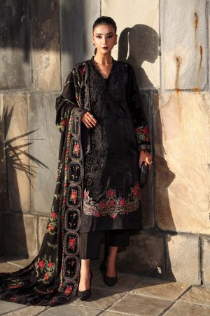 3 Piece Embroidered Palachi Suit DW W25 29 By Maria B