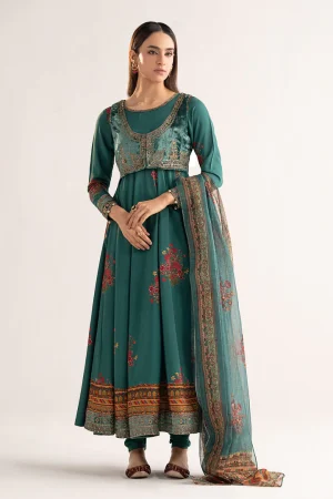 3 Piece Embroidered Linen Suit DW W25 39 By Maria B
