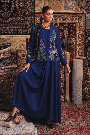 Embroidered Marina Twill Blazer Set DW W25 85 By Maria B