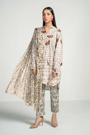 3 Piece Printed Lawn Suit PS PF24 10 By Maria B