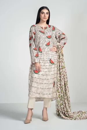 3 Piece Printed Lawn Suit PS PF24 11By Maria B