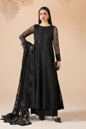 3 Piece Embroidered Chiffon Suit  SF EA24 12R1 By Maria B