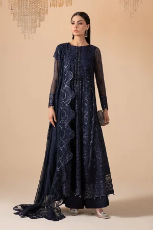 3 Piece Embroidered Chiffon Suit SF EA24 12R1 By Maria B