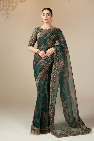 Embroidered Organza Saree SF EF24 08R1 By Maria B