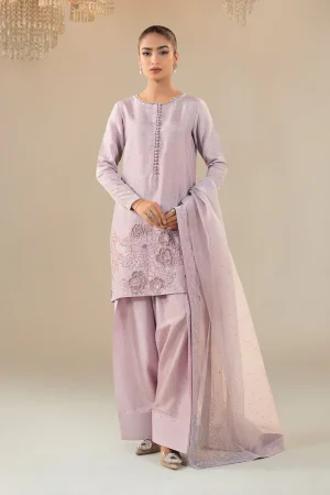 3 Piece Embellished Raw Silk Suit SF PF25 16 By Maria B
