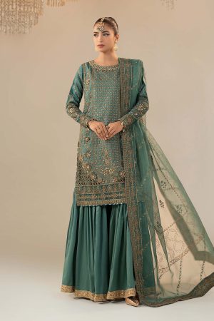 3 Piece Embroidered Raw Silk Suit SF W25 30 By Maria B