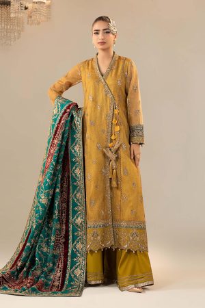 3 Piece Embroidered Zari Net Suit SF W25 37 By Maria B