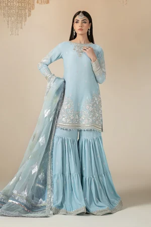 3 Piece Embroidered Velvet Suit SF W25 41 By Maria B