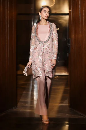 3 Piece Embroidered Net Suit SF W25 73 By Maria B