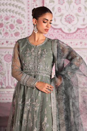 3 Piece Embroidered Organza Suit SF W25 38 By Maria B