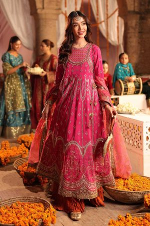 3 Piece Embroidered Raw Silk Suit SF W25 40 By Maria B